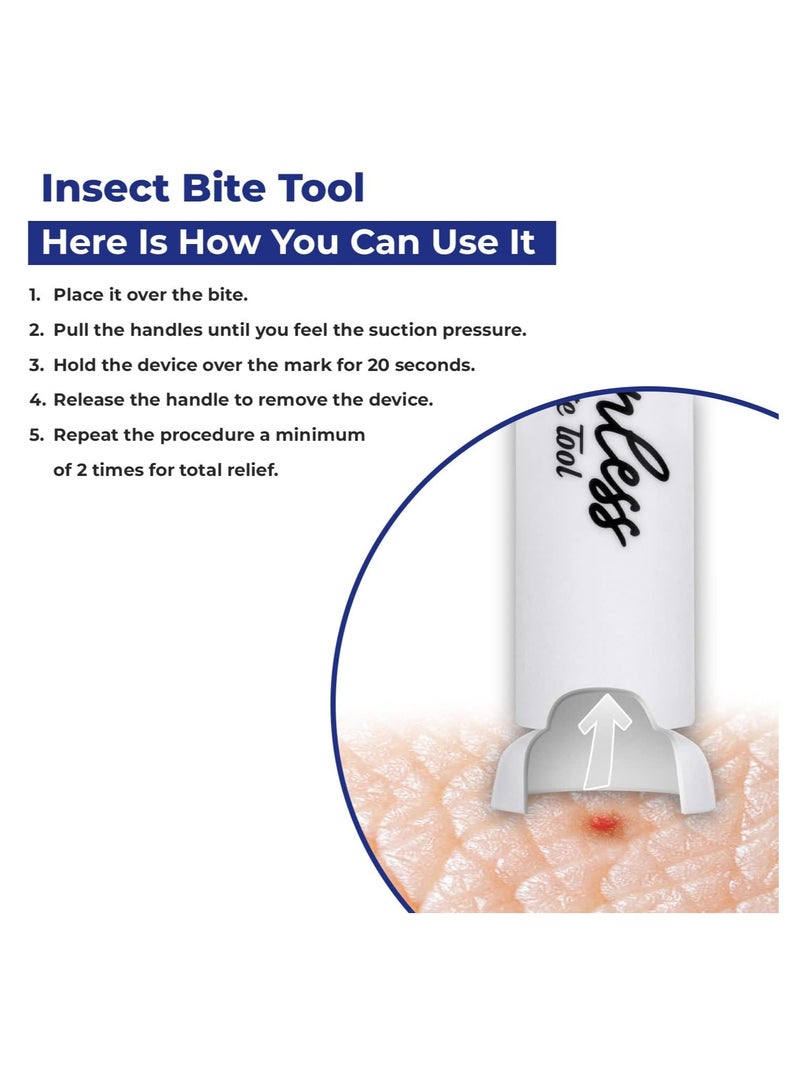 Bug Bite Suction Tools 5 Pack, Poison Remover - Bug Bites and Bee/Wasp Stings, Natural Insect Bite Relief Suction Tools, Instant Itch Relief While Hiking, No Odor or Residue (White) - Image 3